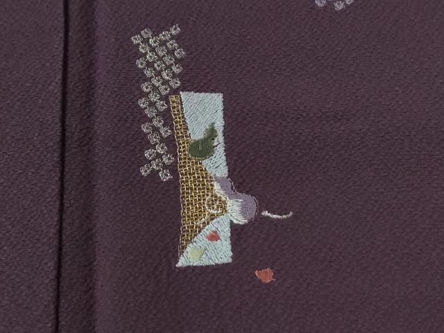 平和屋着物●訪問着　総刺繍　簪　瓢箪　金銀糸　正絹　逸品　CABE2612yc