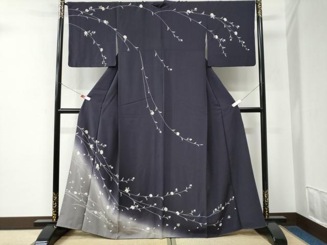 平和屋着物●訪問着　枝花文　暈し染め　金彩　正絹　逸品　CABE2614yc
