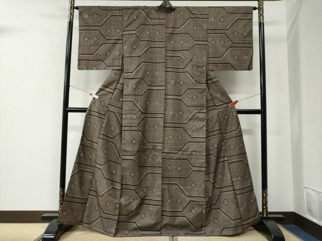平和屋着物●本場大島紬　9マルキ　吉祥花車文　正絹　逸品　未使用　CABE2621yc