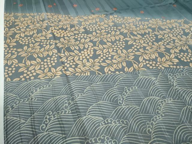 平和屋着物●訪問着　駒刺繍　立波葡萄舞桜文　暈し染め　金彩　正絹　逸品　未使用　CABE2626yc