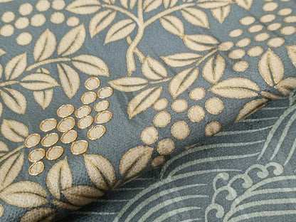 平和屋着物●訪問着　駒刺繍　立波葡萄舞桜文　暈し染め　金彩　正絹　逸品　未使用　CABE2626yc