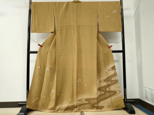 平和屋着物●訪問着　総刺繍　竹屋町刺繍　松竹梅　暈し染め　金糸　鬼しぼ縮緬　正絹　逸品　CABE2627yc 平和屋着物○訪問着 総刺繍 竹屋町刺繍 松竹梅 暈し染め 金糸