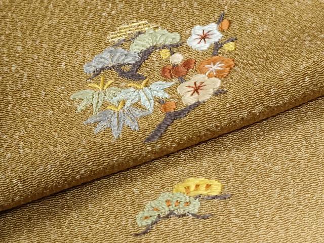 平和屋着物●訪問着　総刺繍　竹屋町刺繍　松竹梅　暈し染め　金糸　鬼しぼ縮緬　正絹　逸品　CABE2627yc 平和屋着物○訪問着 総刺繍 竹屋町刺繍 松竹梅 暈し染め 金糸