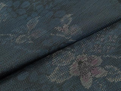 平和屋着物●本場大島紬　枝花文　やまと誂製　ロング丈　正絹　逸品　未使用　CABE2628yc