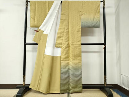 平和屋着物●紋屋井関　十九代　井関宗麟　訪問着　お召地　吉祥花文　暈し染め　ますいわ屋扱い　正絹　逸品　CABE2630yc