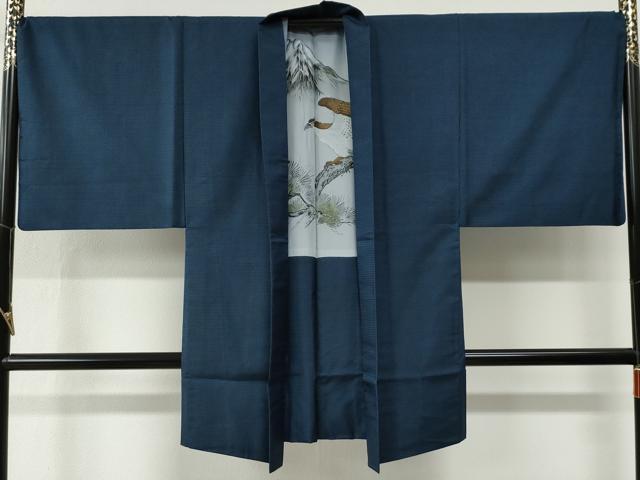 平和屋着物●男性　本場大島紬　アンサンブル　100亀甲　総詰め　羽裏：鷹　キングサイズ　正絹　逸品　CABE2637yc