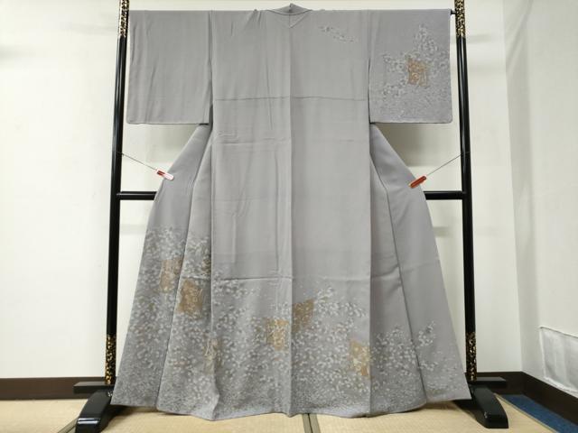 平和屋着物●訪問着　几帳吉祥花文　金彩　正絹　逸品　CABE2646yc