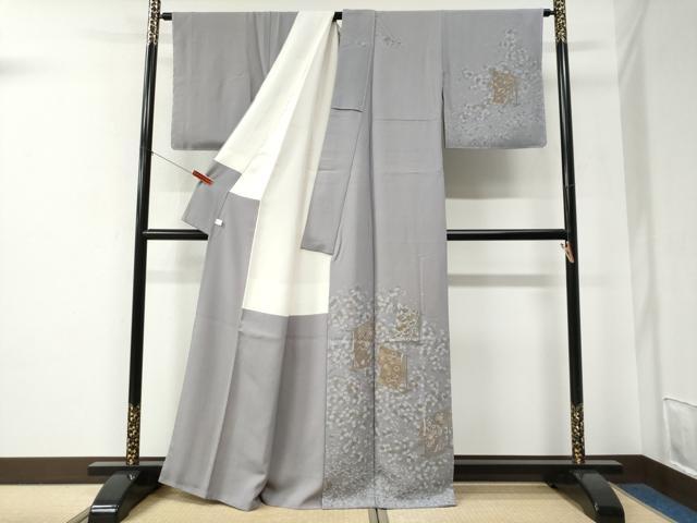 平和屋着物●訪問着　几帳吉祥花文　金彩　正絹　逸品　CABE2646yc