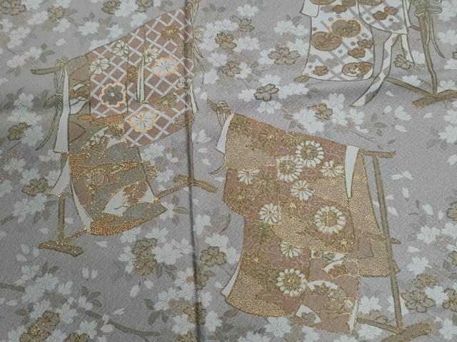 平和屋着物●訪問着　几帳吉祥花文　金彩　正絹　逸品　CABE2646yc