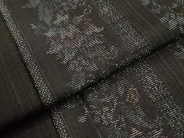 平和屋着物●本場大島紬　更紗花唐草間道　正絹　逸品　未使用　CABE2649yc