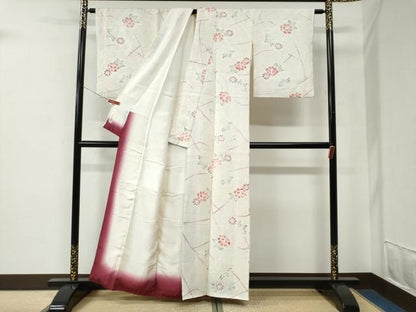 平和屋着物●上質な小紋　総絞り　草花文　やまと誂製　正絹　逸品　CABE2653yc