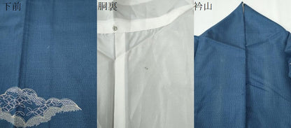 平和屋着物●訪問着　総刺繍　雲取り花筏文　金糸　正絹　逸品　CABE2655yc