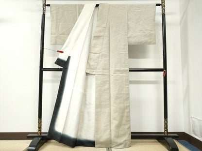 平和屋着物●結城紬　80亀甲　総詰め　正絹　逸品　CABE2660yc
