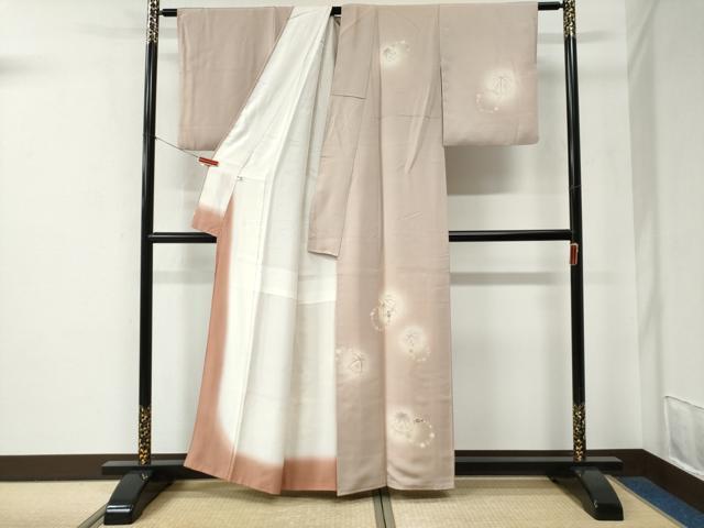 平和屋着物●訪問着　刺繍　毬舞桜文　蛍暈し　金彩　正絹　逸品　CABE2662yc 平和屋着物○訪問着 刺繍 毬舞桜文 蛍暈し 金彩 正絹