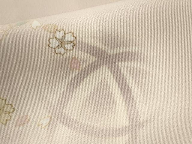 平和屋着物●訪問着　刺繍　毬舞桜文　蛍暈し　金彩　正絹　逸品　CABE2662yc 平和屋着物○訪問着 刺繍 毬舞桜文 蛍暈し 金彩 正絹