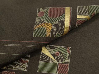 平和屋着物●訪問着　竹屋町刺繍　色紙吉祥文　金彩　正絹　逸品　未使用　CABE2663yc