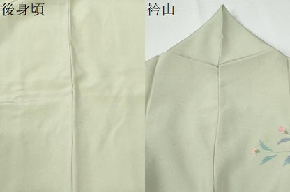平和屋着物●十日町友禅作家　一梗　訪問着　枝花文　暈し染め　正絹　逸品　CABE2670yc