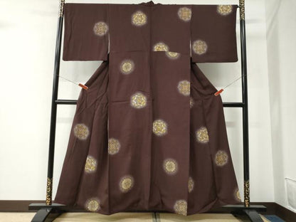 平和屋着物●上質な小紋　正倉院花文　金彩　正絹　逸品　CABE2671yc