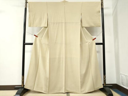 平和屋着物●上質な色無地　砥粉色　正絹　逸品　CABE2673yc