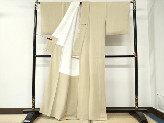 平和屋着物●上質な色無地　砥粉色　正絹　逸品　CABE2673yc