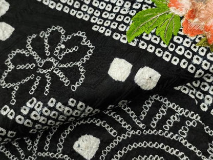 平和屋着物●豪華振袖　駒刺繍　絞り　鬘帯御所車吉祥花文　金彩　正絹　逸品　CABE2678yc