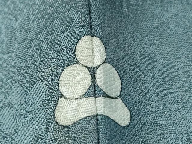 平和屋着物●上質な色無地　枝梅地紋　千草色　正絹　逸品　未使用　CABE2686yc