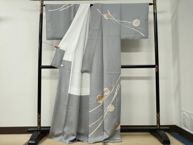 平和屋着物●訪問着　刺繍　鬘帯　雪輪花鳥文　金彩　正絹　逸品　未使用　CABE2687yc