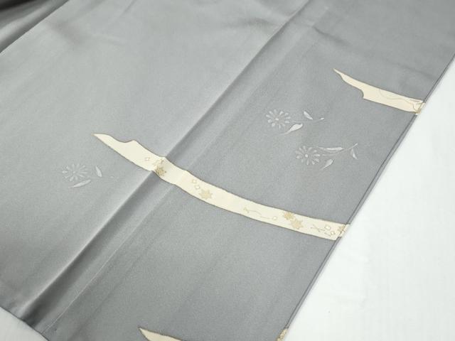 平和屋着物●訪問着　刺繍　鬘帯　雪輪花鳥文　金彩　正絹　逸品　未使用　CABE2687yc