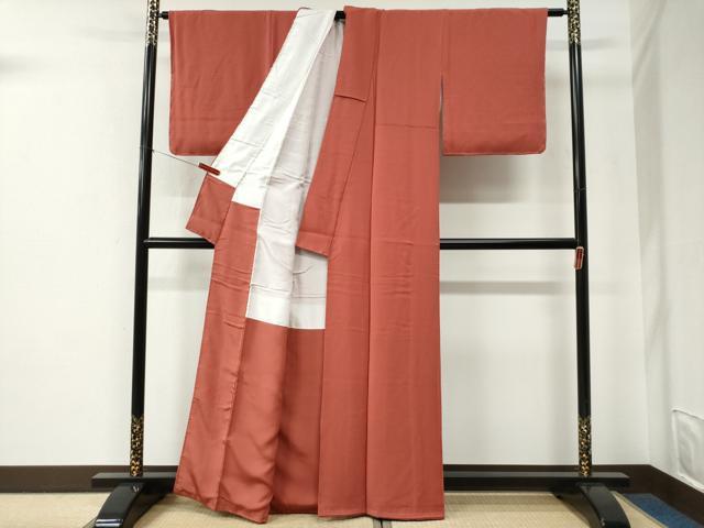 平和屋着物●上質な色無地　浅緋色　正絹　逸品　未使用　CABE2690yc 平和屋着物○上質な色無地 浅緋色 正絹 逸品 未使用 CABE2690yc