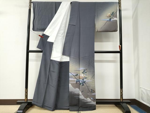 平和屋着物●室華風　訪問着　霞枝花文　暈し染め　金彩　正絹　逸品　CABE2691yc