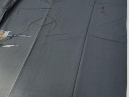 平和屋着物●室華風　訪問着　霞枝花文　暈し染め　金彩　正絹　逸品　CABE2691yc