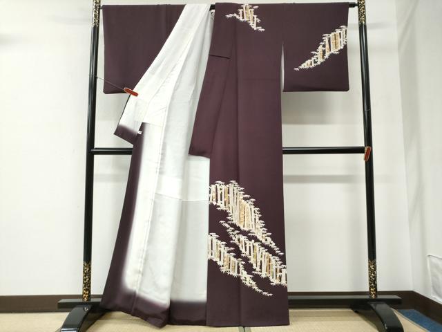平和屋着物●訪問着　松竹梅花文　金彩　正絹　逸品　CABE2694yc