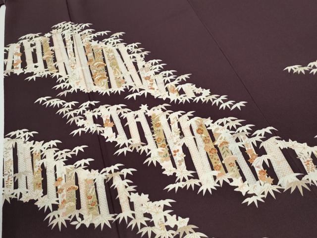 平和屋着物●訪問着　松竹梅花文　金彩　正絹　逸品　CABE2694yc
