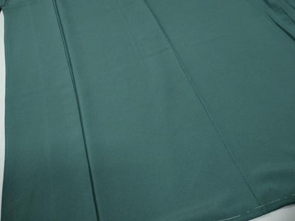 平和屋着物●上質な色無地　錆浅葱色　正絹　逸品　未使用　CABE2700yc