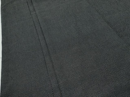 平和屋着物●本塩沢　蚊絣　黒地　証紙付き　正絹　逸品　CABE2701yc