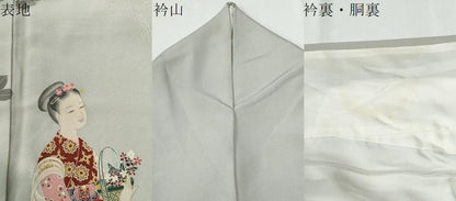平和屋着物●本加賀友禅作家　木村州宏　色留袖　人物草花文　暈し染め　正絹　逸品　CABE2702yc