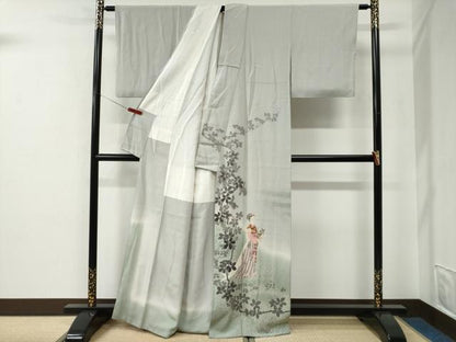 平和屋着物●本加賀友禅作家　木村州宏　色留袖　人物草花文　暈し染め　正絹　逸品　CABE2702yc