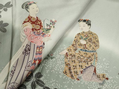 平和屋着物●本加賀友禅作家　木村州宏　色留袖　人物草花文　暈し染め　正絹　逸品　CABE2702yc