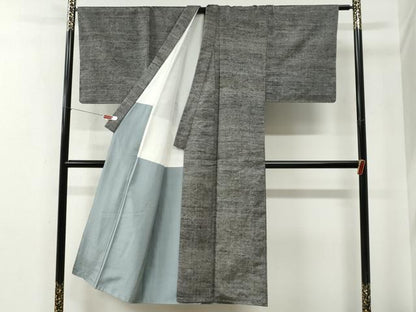 平和屋着物●男性　紬　霞文　正絹　逸品　未使用　CABE2704yc