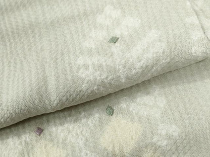 平和屋着物●訪問着　絞り　刺繍　短冊草花文　三越扱い　正絹　逸品　CABE2706yc