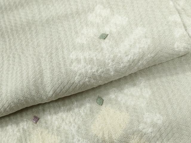 平和屋着物●訪問着　絞り　刺繍　短冊草花文　三越扱い　正絹　逸品　CABE2706yc