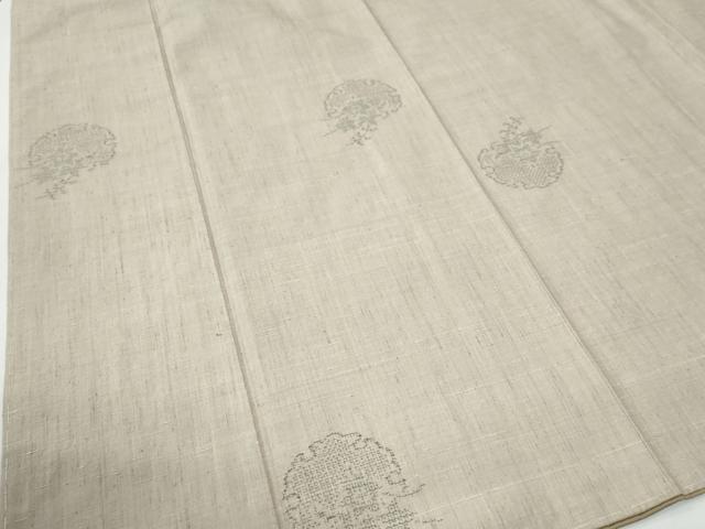 平和屋着物●結城紬　100亀甲　飛び亀甲柄　雪輪草花文　銀座おゝぎ屋扱い　正絹　逸品　未使用　CABE2709yc