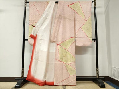 平和屋着物●豪華振袖　総絞り　切嵌吉祥文　松坂屋扱い　正絹　逸品　CABE2710yc