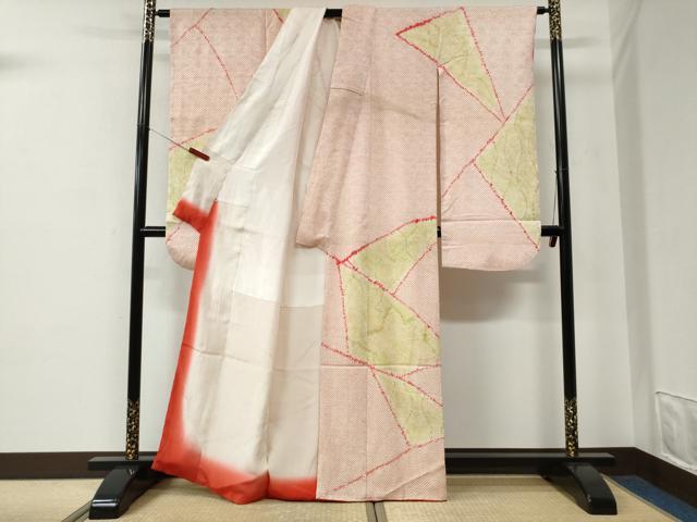 平和屋着物●豪華振袖　総絞り　切嵌吉祥文　松坂屋扱い　正絹　逸品　CABE2710yc