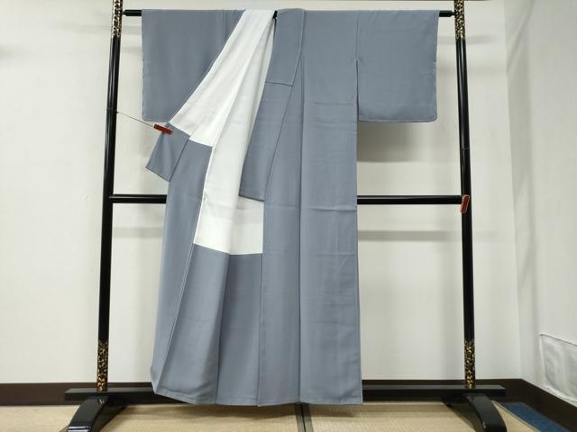 平和屋着物●上質な色無地　藤鼠色　正絹　逸品　未使用　CABE2712yc