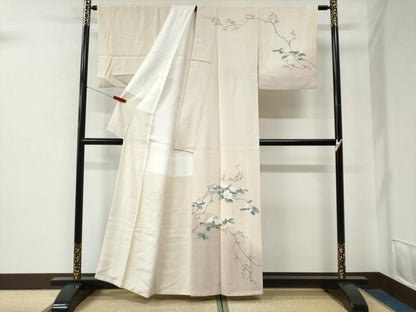 平和屋着物●訪問着　友禅　作家物　枝花文　暈し染め　正絹　逸品　CABE2716yc