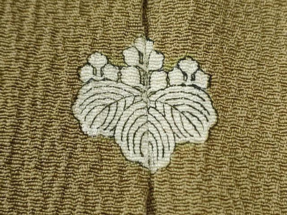 平和屋着物●上質な色無地　梅香茶色　鬼しぼ縮緬　正絹　逸品　CABE2717yc