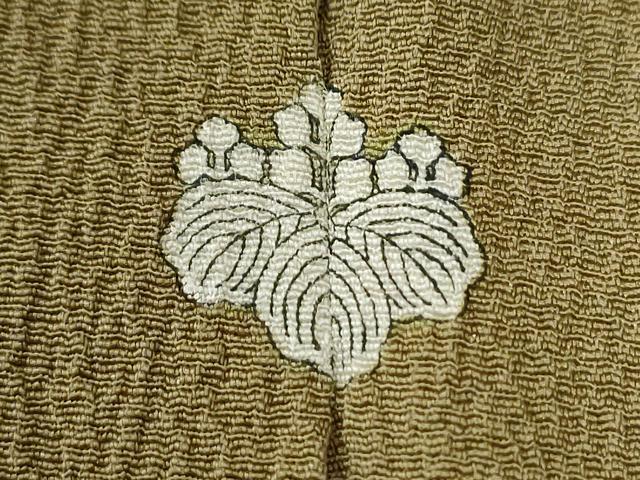 平和屋着物●上質な色無地　梅香茶色　鬼しぼ縮緬　正絹　逸品　CABE2717yc
