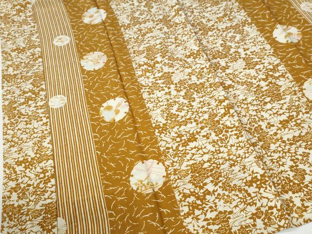 平和屋着物●長襦袢　無双仕立て　雪輪草花文　半衿刺繍　正絹　逸品　未使用　CABE2723yc