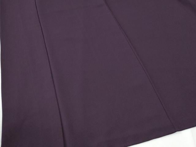 平和屋着物●上質な色無地　作家物　紫紺色　ロング丈　正絹　逸品　CABE2724yc